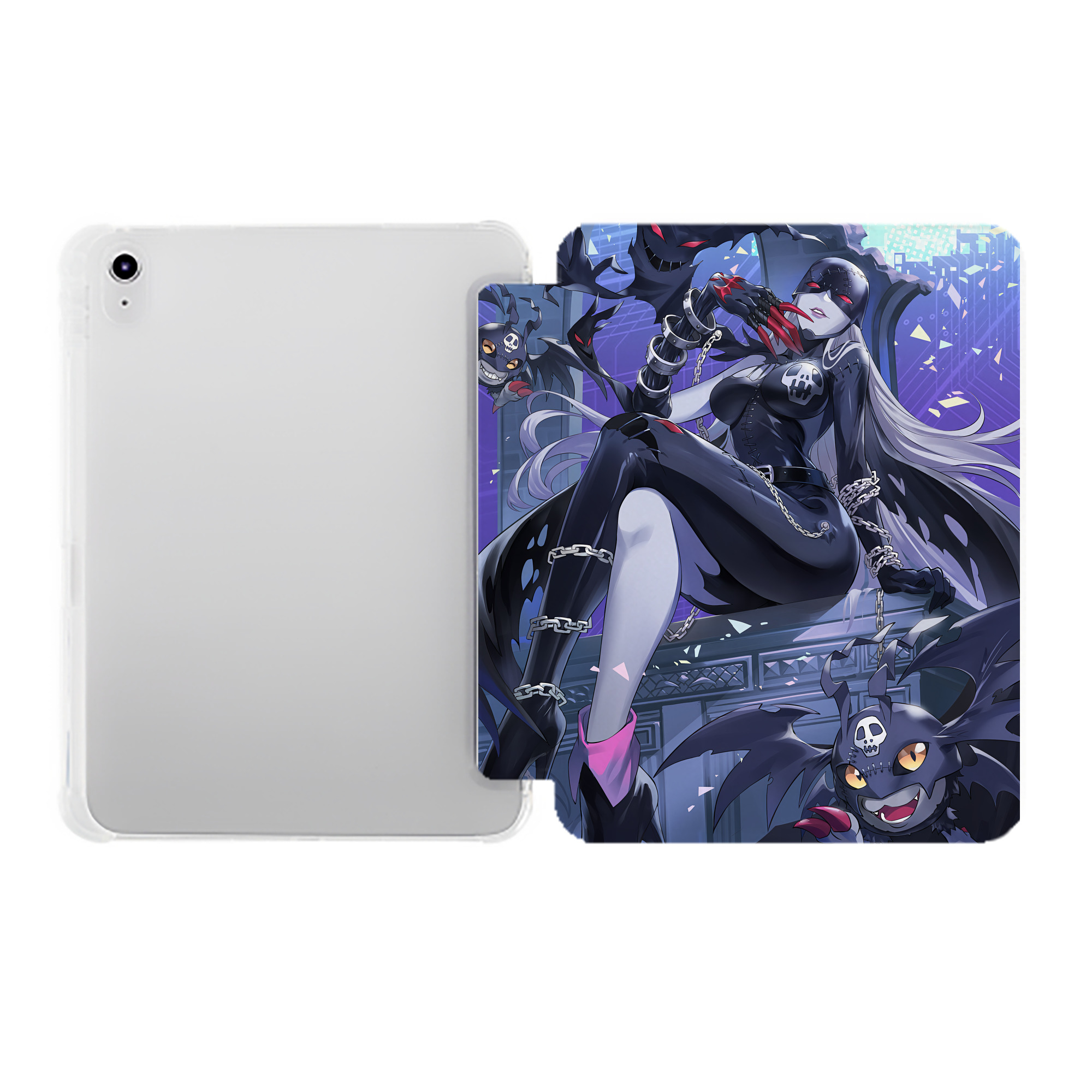 （画像用） Digimon デジタルモンスター/デジモン IPad ケース ペン収納付き 三つ折りスタンド PUレザー×シリコン 対応機種9.5/10.5/10.9インチ